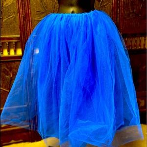 Main Street Dance wear.  Mid-length Royal Blue Tulle skirt.  Lined.